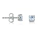 Aquamarine Stud Earrings Set in Sterling Silver (4mm 1/2ct tgw)