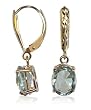 14 KT Yellow Gold Seabreeze Gemstone 14K Leverback Drop Earrings
