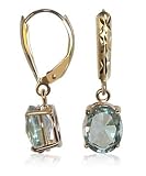 14 KT Yellow Gold Seabreeze Gemstone 14K Leverback Drop Earrings