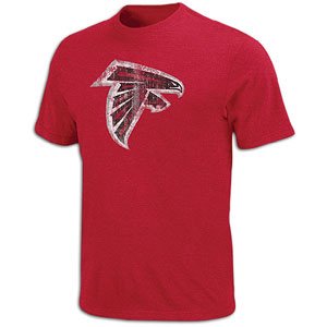 NFL Men's Atlanta Falcons Vintage Logo III Short Sleeve Basic Tee (Red, Large)