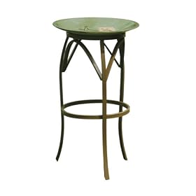 National Geographic by New Creative - Ceramic Birdbath with Yellow Warbler Decal by 