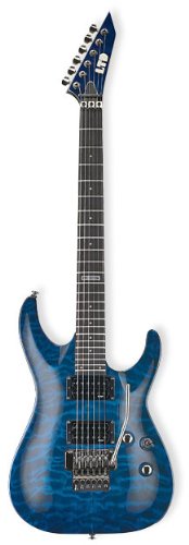 ESP LTD MH-100QM - See Thru Blue 6-String Electric Guitar
