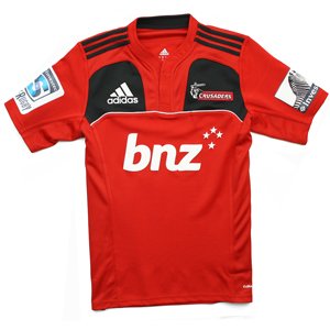 Canterbury Crusaders 2011 Home Super 15 Rugby Shirt Red/Black - size XXX-Large