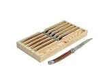 Sabatier 3684711 Laguiole Rosewood Steak Knife Set 6-pc.