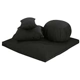 Kapok Zafu, Zabuton and Support Meditation Cushions Set (4pc)