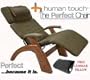 The Human Touch Power Electric Perfect Chair Recliner - PC95 / PC-095 Walnut Recline Wood Base Sage Green MicroSuede Pads - Interactive Health Zero Anti Gravity Chair