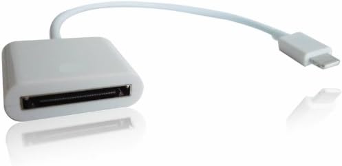 RainbowMOBO (TM) 8-pin to 30-pin Charging + Sync Adapter for iPhone 5 / 5S / 5C / iPad 4 & mini & iPod Touch 7th (3 Inches White)