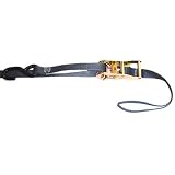 1 x 6' Motorcycle tie down ratchet strap (Single) with Sewn Loop & S-hook by US Cargo Control