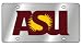 Arizona State University - License Plate - Stainless-Style