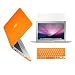 TopCase® 3 in 1 Rubberized ORANGE Hard Case Cover and Keyboard Cover with LCD Screen Protector for Macbook Pro 15
