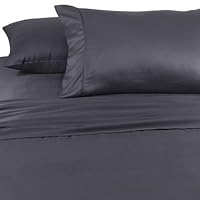 Egyptian Linens 1000-Thread-Count Egyptian Cotton 4pc 1000TC Bed Sheet Set, Full, Black Solid 1000 TC