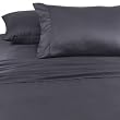 EGYPTIAN LINENS 1200 TC CAL KING BLACK EGYPTIAN COTTON SOLID SHEET SET 1200TC
