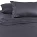 EGYPTIAN LINENS 600 TC QUEEN SOLID BLACK EGYPTIAN COTTON 3 PIECE DUVET SET 600TC
