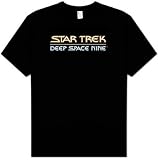 Star Trek DEEP SPACE NINE LOGO Adult Black T-shirt