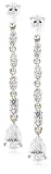 Platinum Overlay Sterling Silver Pear-Shaped Cubic Zirconia Dangle Post Earrings