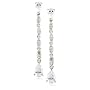 Platinum Overlay Sterling Silver Pear-Shaped Cubic Zirconia Dangle Post Earrings