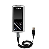 Coiled Power Hot Sync and Charge USB Data Cable w/ Tip Exchange for the Cowon iAudio 6 - Gomadic Brand