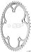 Campagnolo Record 10 speed 53T chainring for use with 39T inner ring, Anti-Friction Coating 135mm BCD
