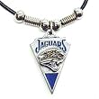 Jacksonville Jaguars Leather Necklace w/Beads & Pewter Pendant - NFL Football Fan Shop Sports Team Merchandise