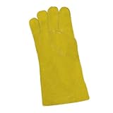 Hitzehandschuh 5-Fingerhandschuh Aramidgewebe Typ 650, gelb, bis 500°C 600 mm lang -
