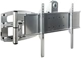Peerless HG Series Universal Articulating Wall Arm PLA60-UNLP-GS - Mounting kit ( wall plate, articulating arm, adapter plate ) for LCD / plasma panel - steel - high-gloss silver - screen size: 37 - 60