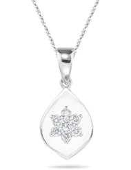 0.17 Cts Diamond Pendant in 18K White Gold