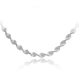 Sterling Silver 040-Gauge Twisted Magic Chain Necklace, 16