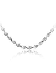 Sterling Silver 040-Guage Twisted Magic Chain Necklace