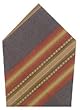 Durable Drill Weave 100% Cotton Blue and Brown Striped Napkins 22x22 Inches Set of Six