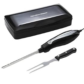 Hamilton Beach 74275 Chrome Classic Electric Knife with Case, Black by Hamilton Beach