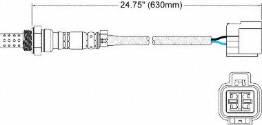 Walker 250-24237 Four Wire Oxygen Sensor