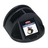 Search : Nestable Plastic Desk Director, 6-7/8w x 6-3/4d x 3-5/8h, Black (RUB63526)