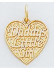14kt Daddys Little Girl Heart Charm - C1703