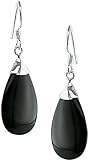 Sterling Silver Black Onyx Tear Drop Earrings