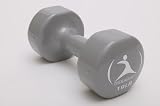 Vinyl Dumbbell, 19 LB, Dark Grey, Single
