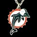 Miami Dolphins Logo Pendant Necklace - NFL Football Fan Shop Sports Team Merchandise