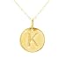 Duragold 14k Gold Circle Disc Initial