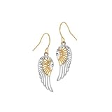 10k Gold Fancy Wing Earrings - JewelryWeb
