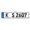 Kfz Kennzeichen Eurovariante 520mm x 110mm