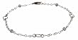 Silver Crystal Chain Anklet