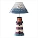Painted Metal Lighthouse Candle Holder - Style 32255