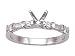 0.40 cts Baguette Diamonds Engagement Ring - Platinum, 18kt White or Yellow Gold