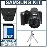 Samsung HZ50W Digital Point and Shoot Camera Kit - Black - with 4GB SD Memory Card, Camera Case, Table Top Tripod