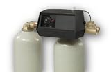 Twin tank metered water softener with 1 Fleck 9000EC control, 24,000 grain capacity