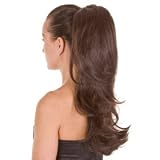 ExceLength Brown 16 Long Wavy Twin Style PonyTail Hairpiece