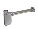 Elements of Design DD8401 Faucetier Euro Bottle-Trap 12-Inch Vessel Sink Drain, Chrome