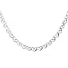 Sterling Silver Flat Heart Link Necklace 17
