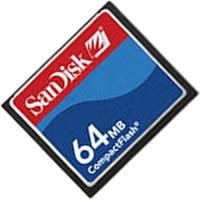 64MB Sandisk CF (Compact Flash) Card SDCFB-64 (BPR) by Compact Flash