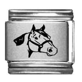 Clearly Charming Horse Head Laser Italian Charm