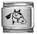Clearly Charming Horse Head Laser Italian Charm